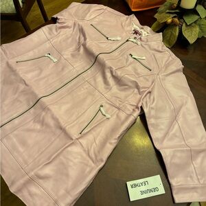 Jessica London Pink Leather Jacket